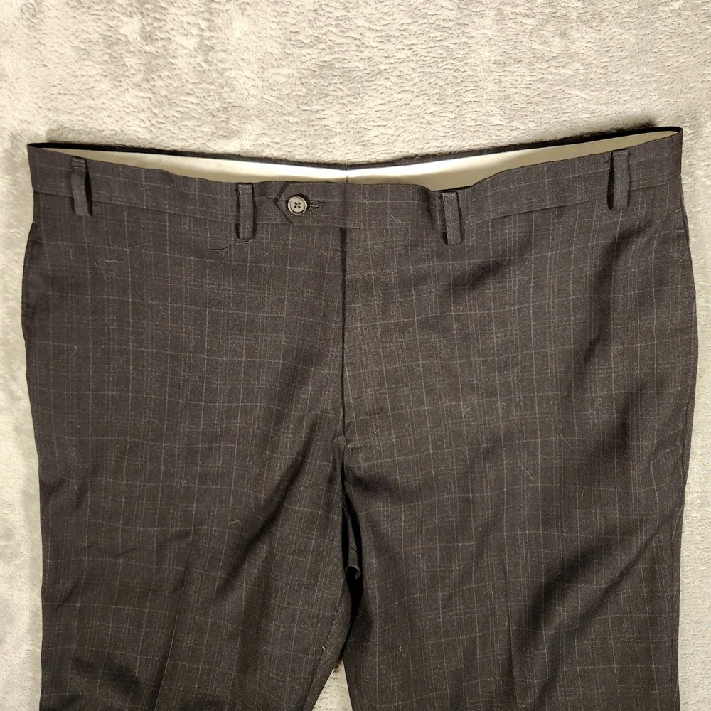 Ralph Ralph Lauren Dress Pants Mens 38x29 Charcoal Grey Excellent Windowpane